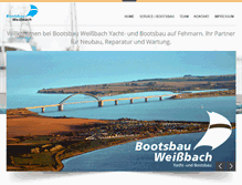 Tablet Screenshot of bootsbau-weissbach.de